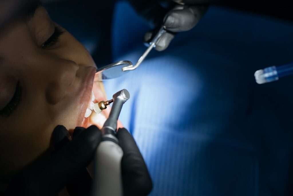 Close-Up Shot of a Kid Having Dental Checkup