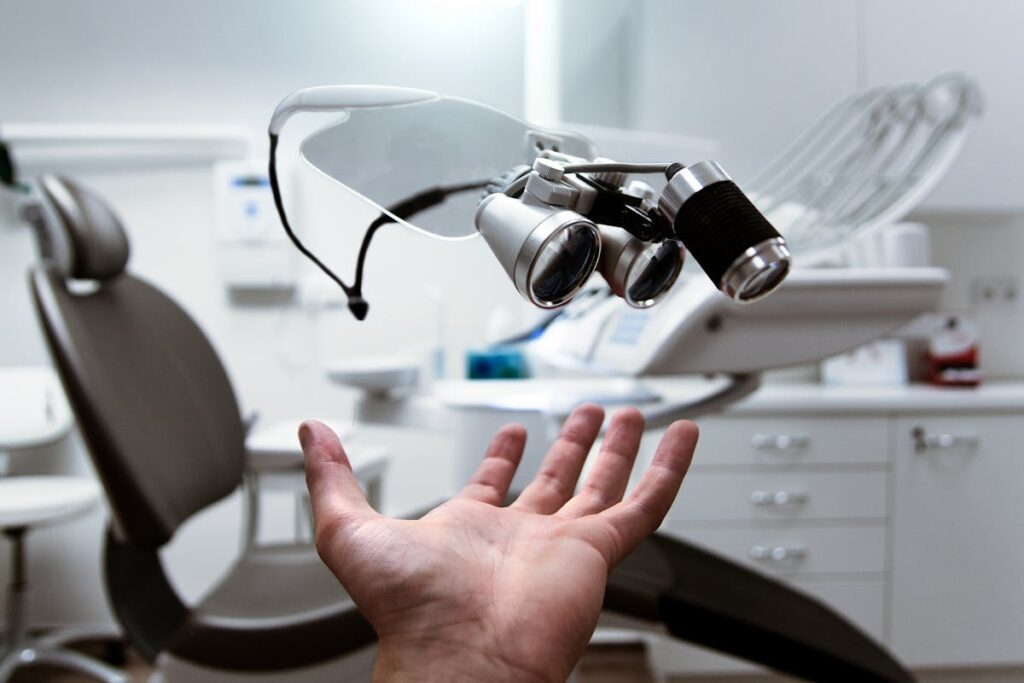 Person Showing Magnifying Eyeglasses